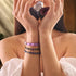 Violet | .925 Sterling Silver | Mermaid Glass Pebble Bracelet